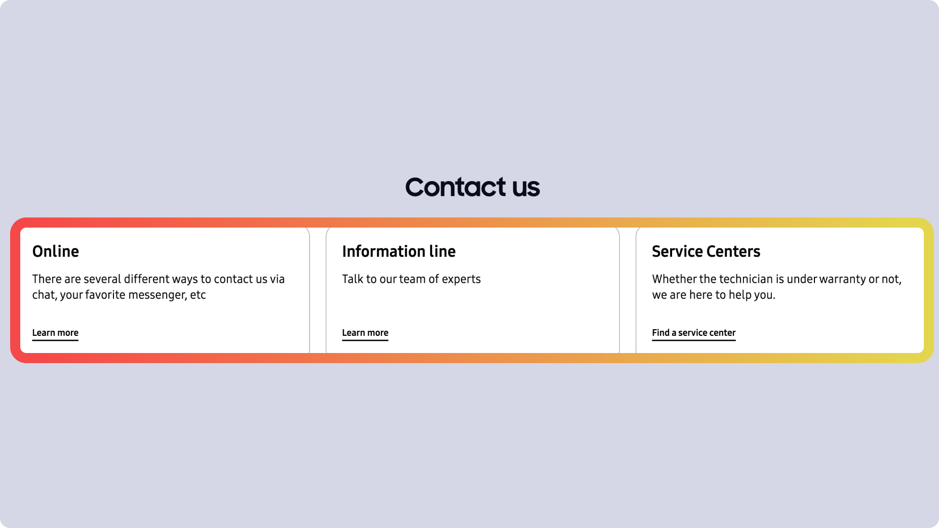 Screenshot of «Contact us» block on WooCommerce store