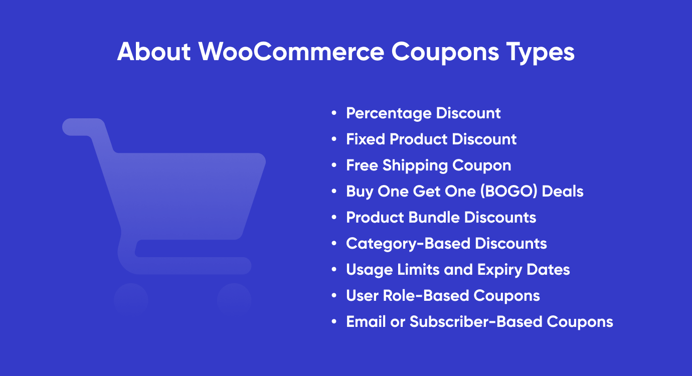 About WooCommerce Coupons Types
