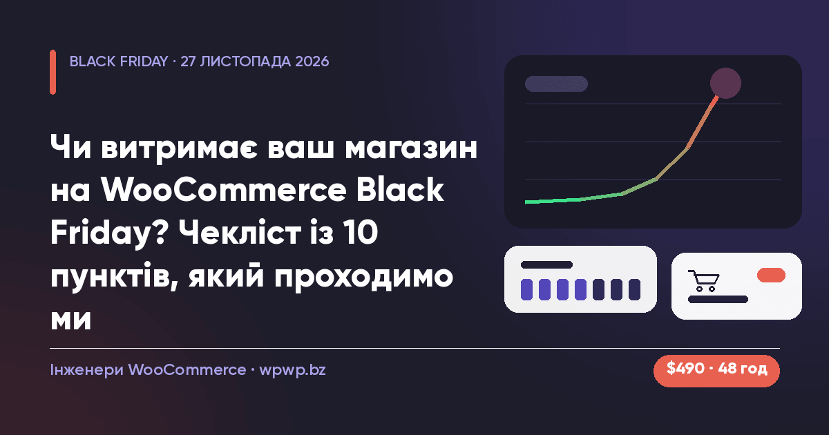 Чи витримає ваш магазин на WooCommerce Black Friday? Чекліст із 10 пунктів, який проходимо ми
